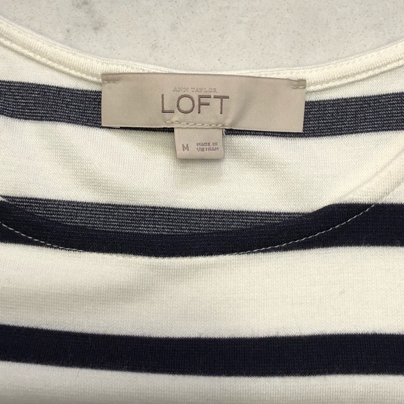 LOFT Cold Shoulder Striped Top - Picture 4 of 5